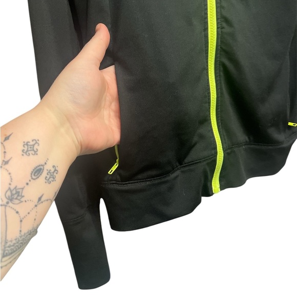 PINK size small zip up sweater, black and yellow. - Picture 2 of 7